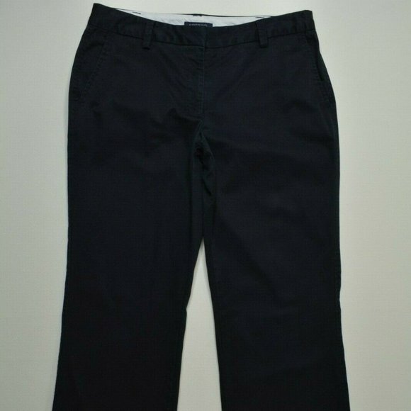 Lands' End Pants - LANDS END Size 6 FIT 2 Womens NAVY Blue TROUSER Leg STRETCH Chino MID Rise Pants